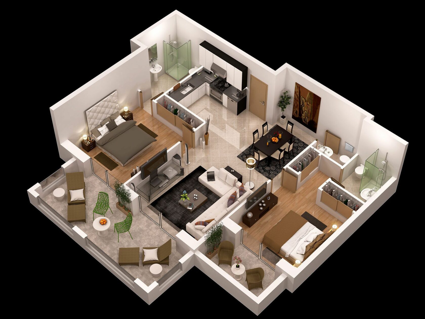 Дом Floorplan 3d