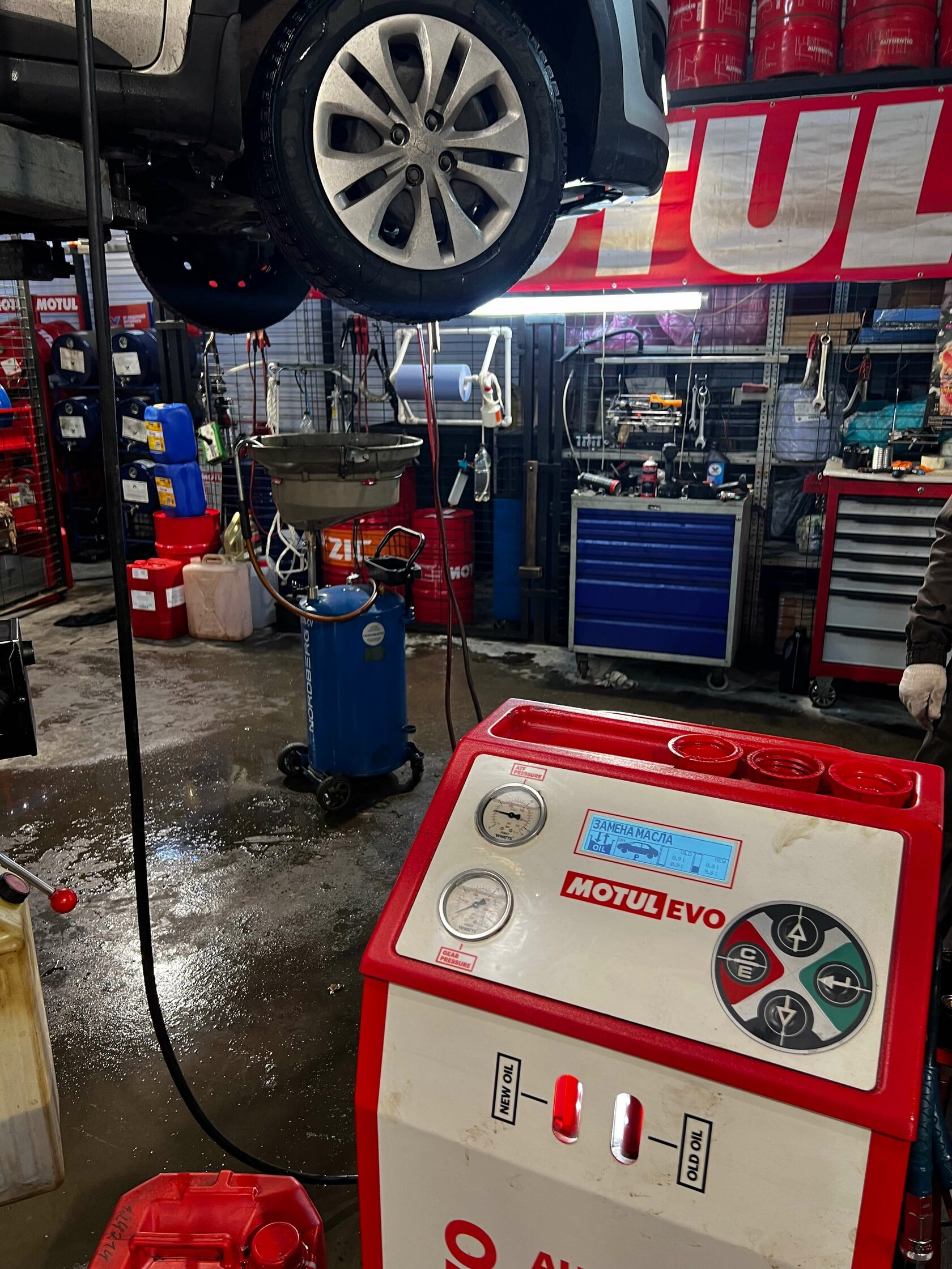 Начало аппаратного замещения масла