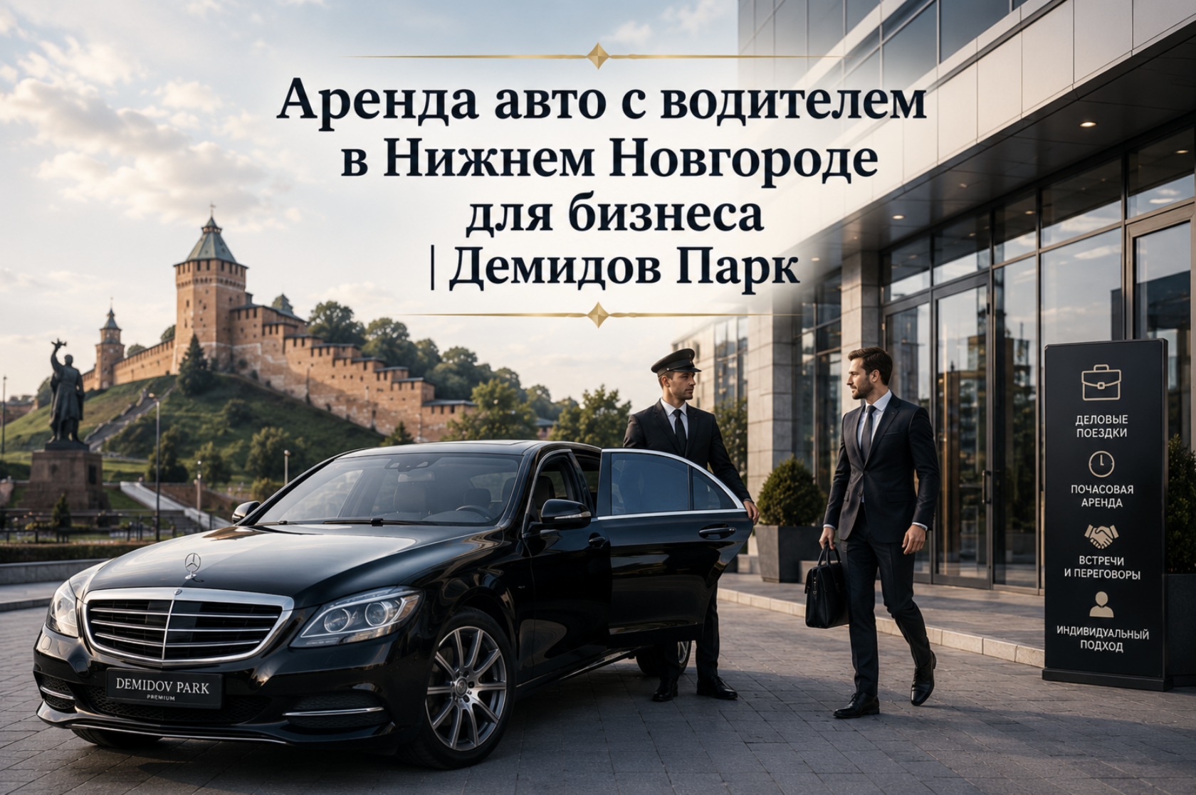 Аренда авто с водителем в Нижнем Новгороде для бизнеса | Демидов Парк