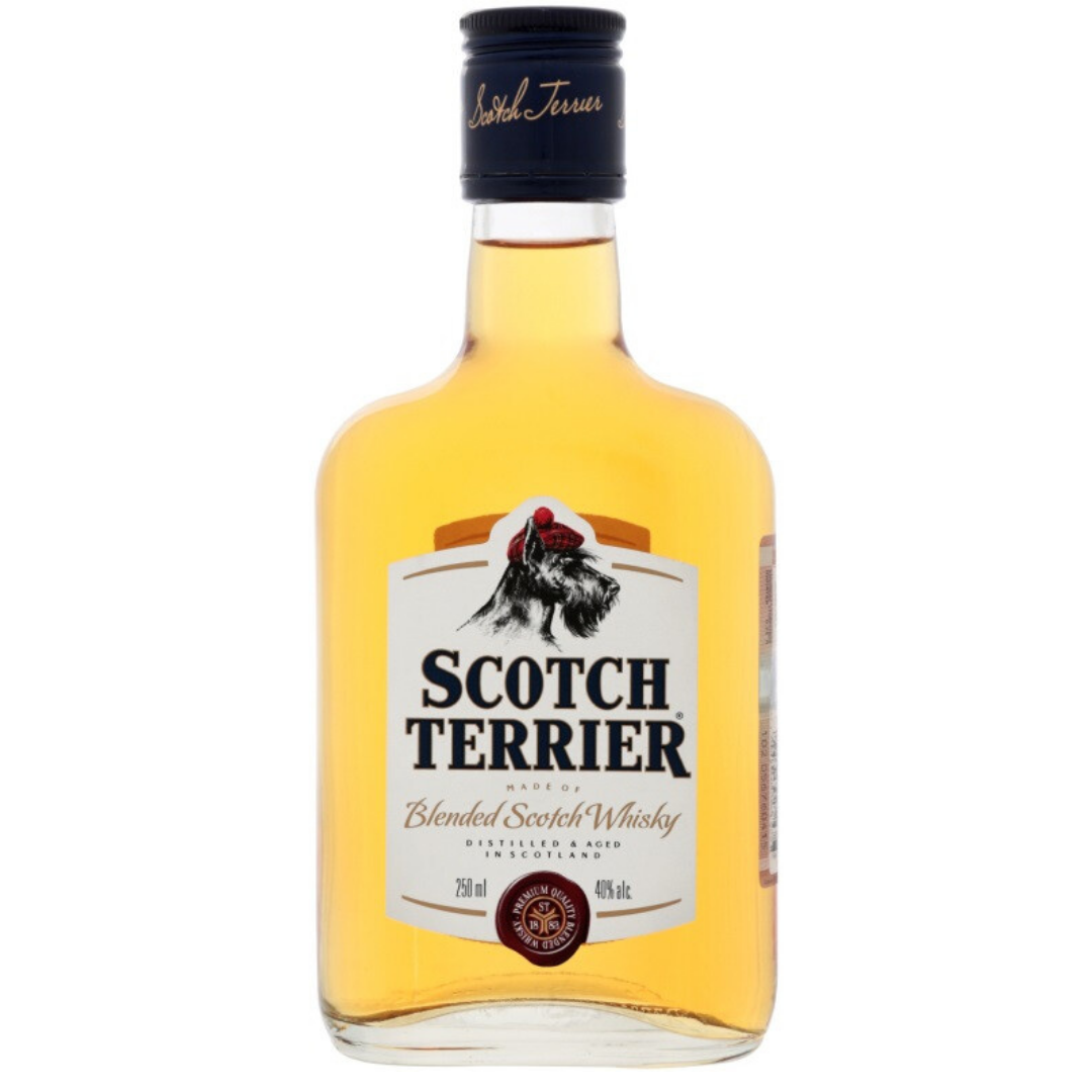 Scotch виски. Виски Scotch Terrier, 0.25 л. Виски Scotch Terrier, 40%, 0.25 л. Виски купажированный