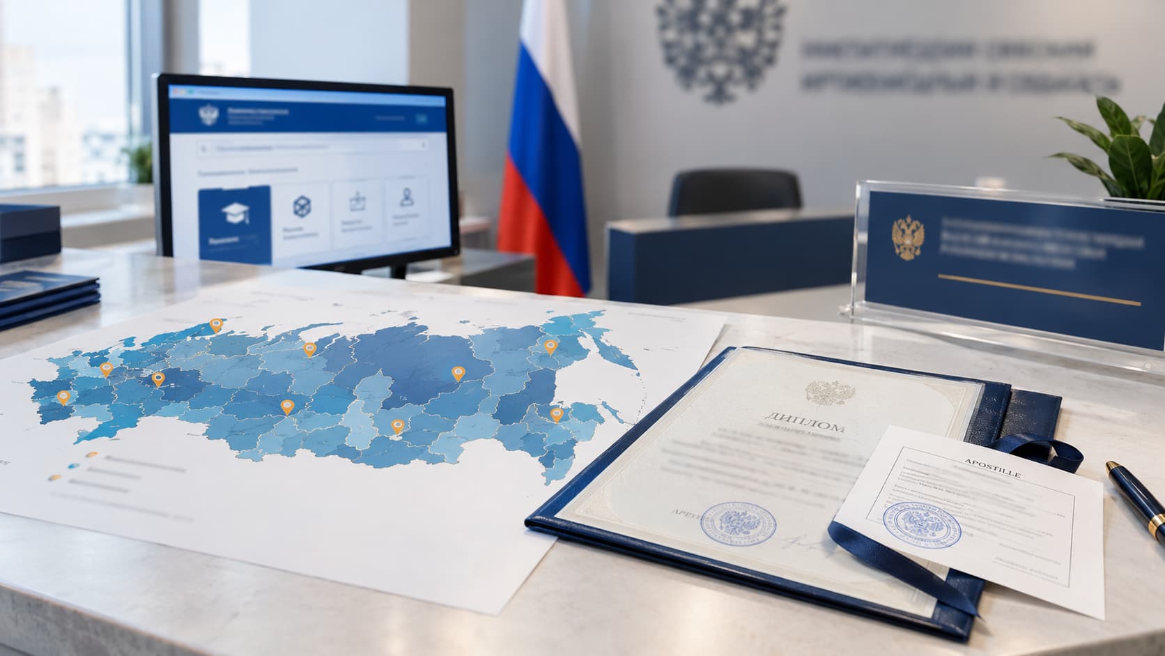 Подача на апостиль диплома в любом регионе и через Госуслуги