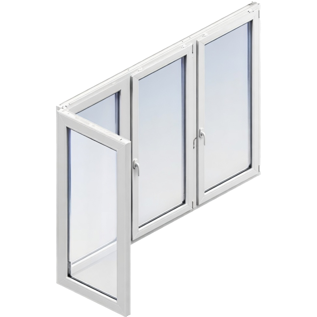 Г-образный балкон с теплым остеклением