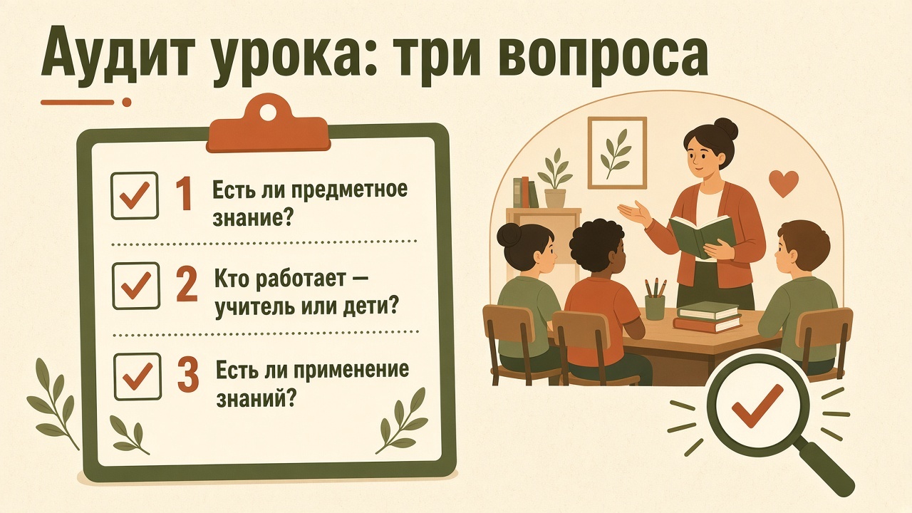 Семь вопросов аудита: работают ли знания на уроке