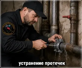 устранение протечек, сантехник
