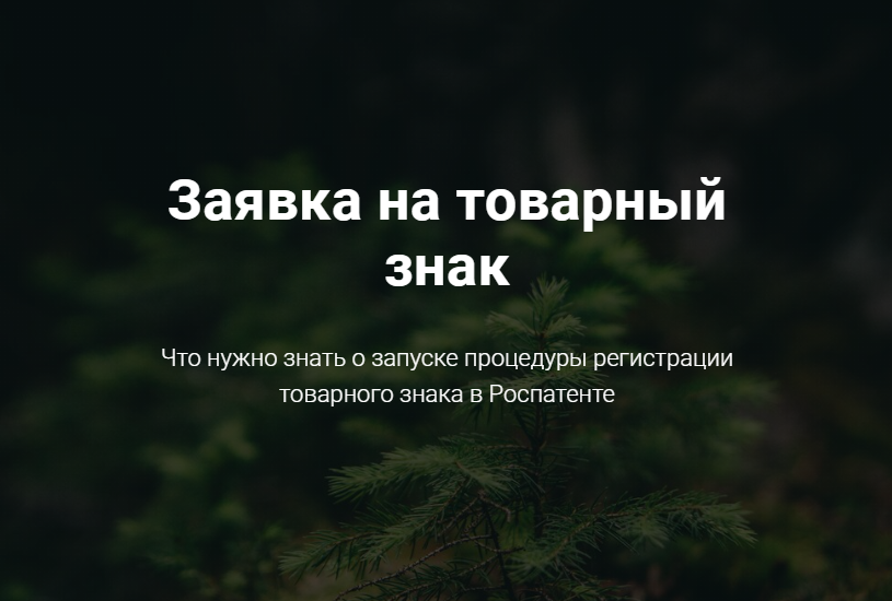 Заявка на товарный знак - заявка на регистрацию товарного знака