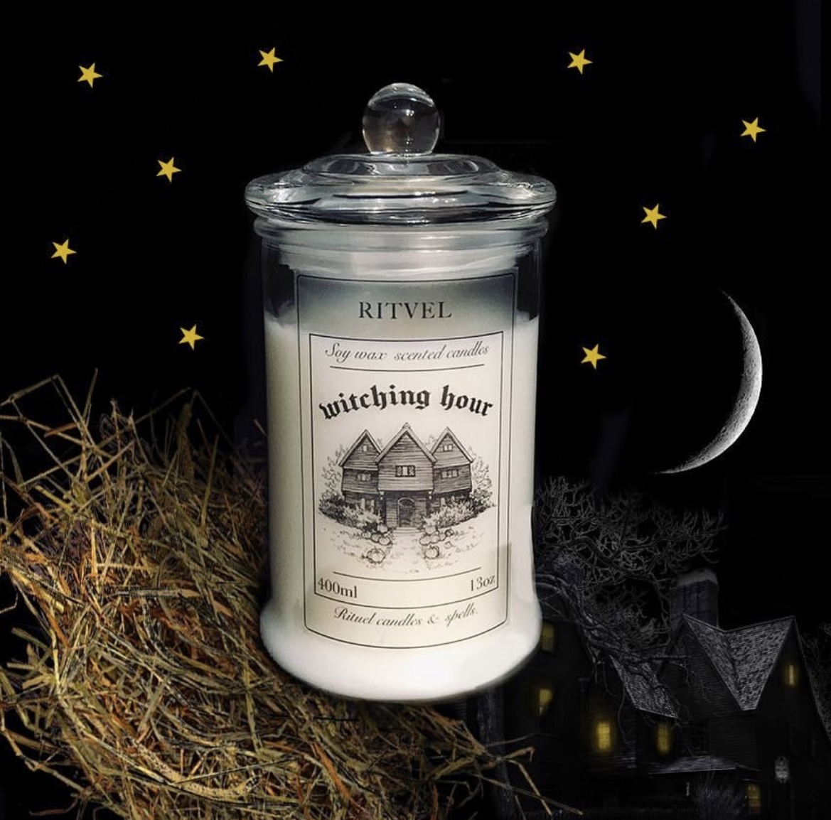 witching hour или колдовской час -соевая свеча с соблазнительным ароматом розы розмарина и амбры