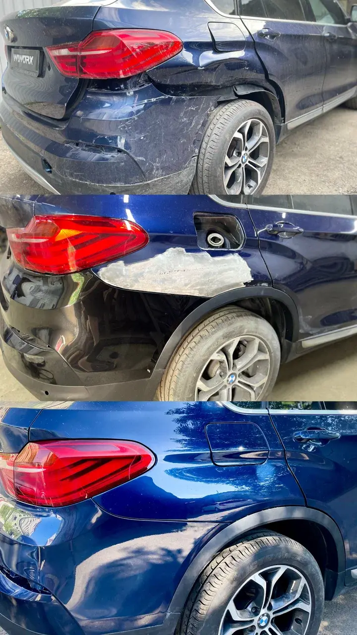 Accidex — кузовной ремонт до, во время и после