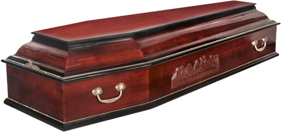 Гроб лакированный &quot;Классика&quot;, резной