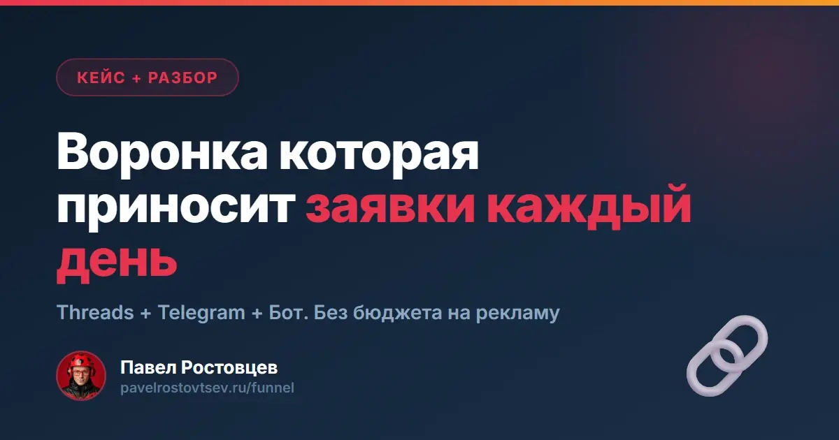 Воронка которая приносит заявки каждый день