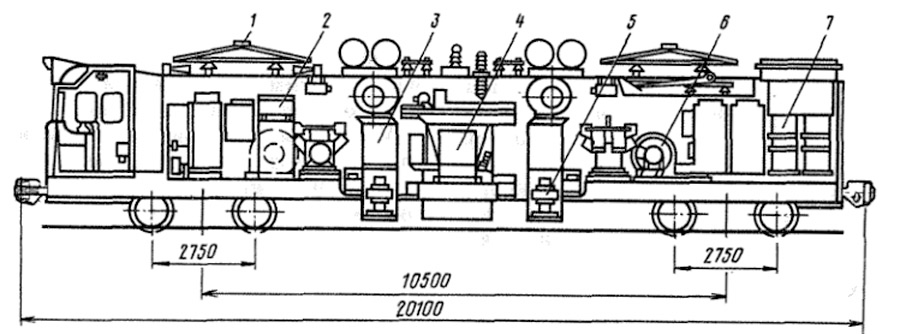 Тяговый агрегат ОПЭ1 чертеж