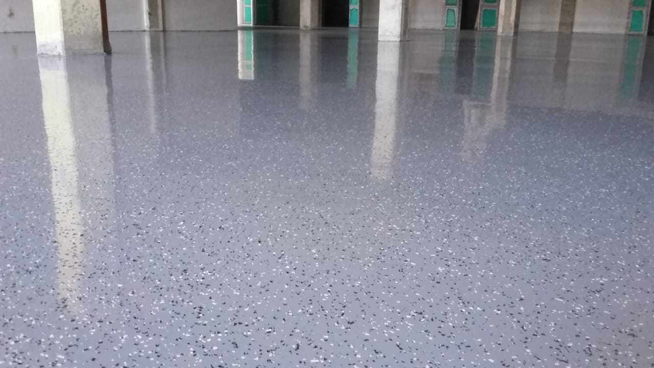 наливной пол с чипсами