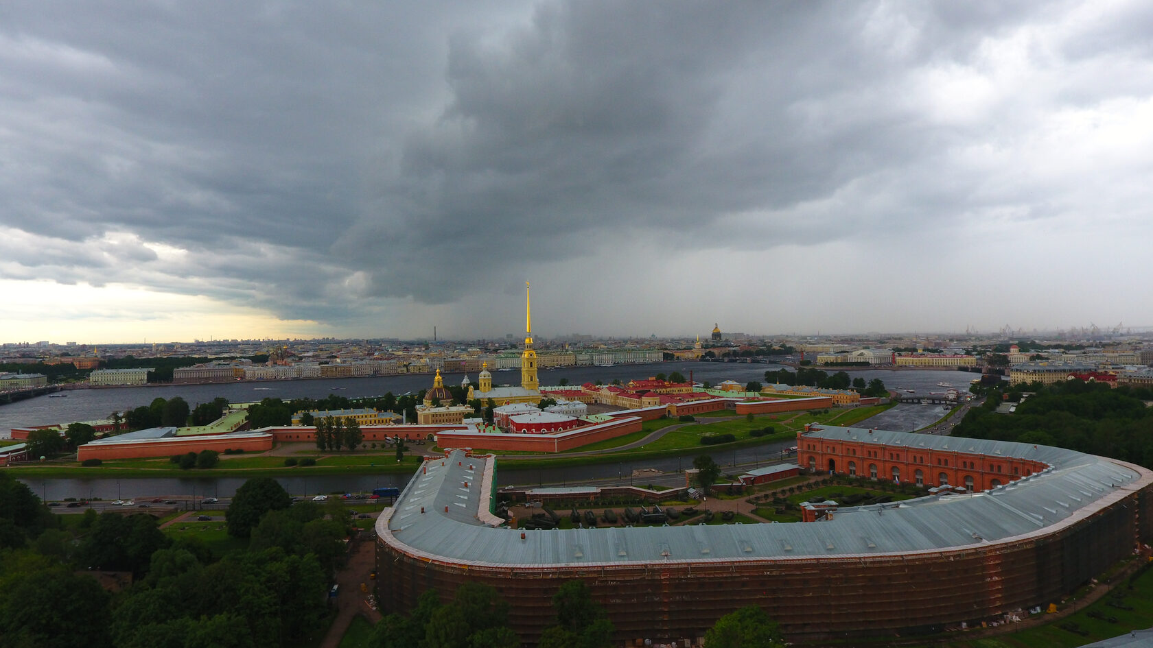 петропавловская крепость в санкт петербурге вид сверху