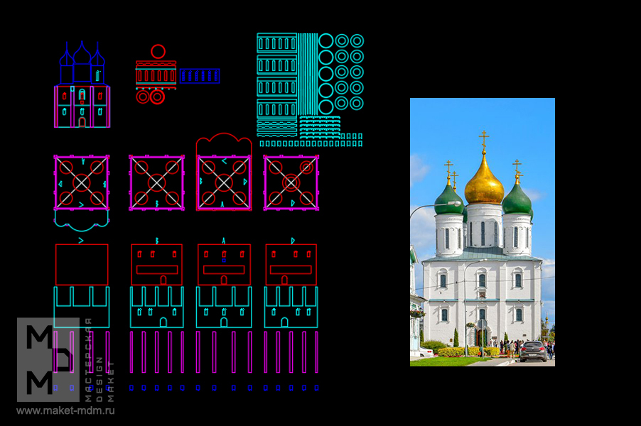 макет Коломенского кремля