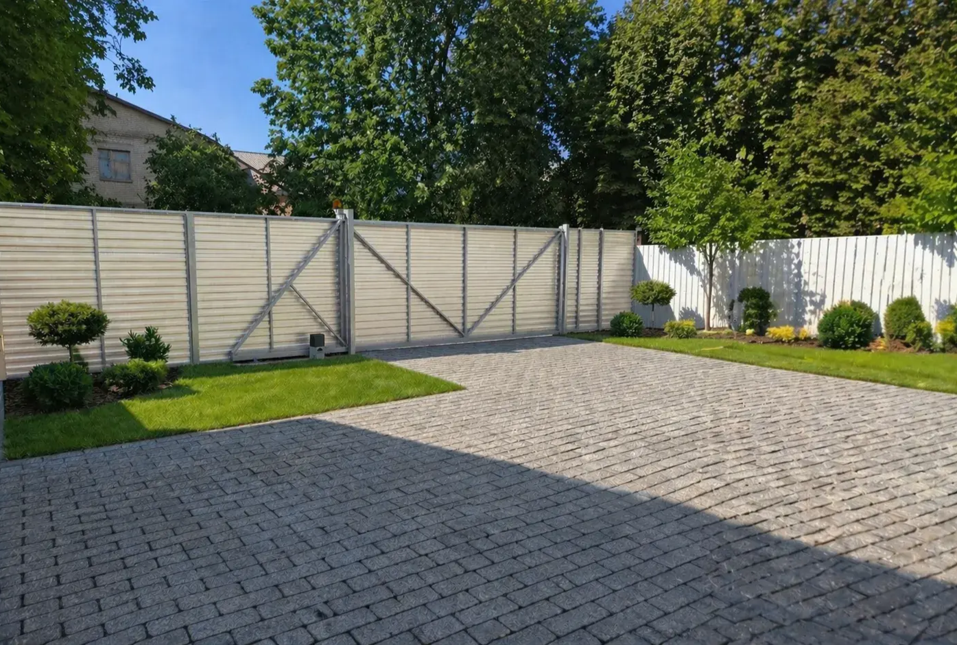 Забор из профнастила одностороний Горизонтальный в Москве и области