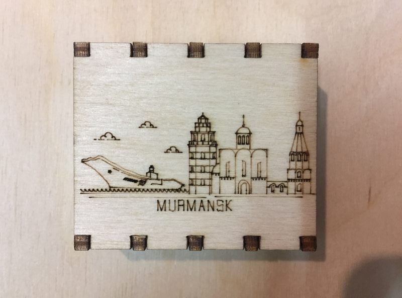 Спички сувенирные на магните города России - Мурманск