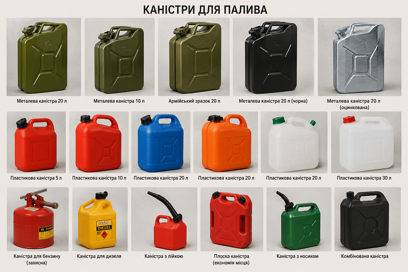 Каністри для палива