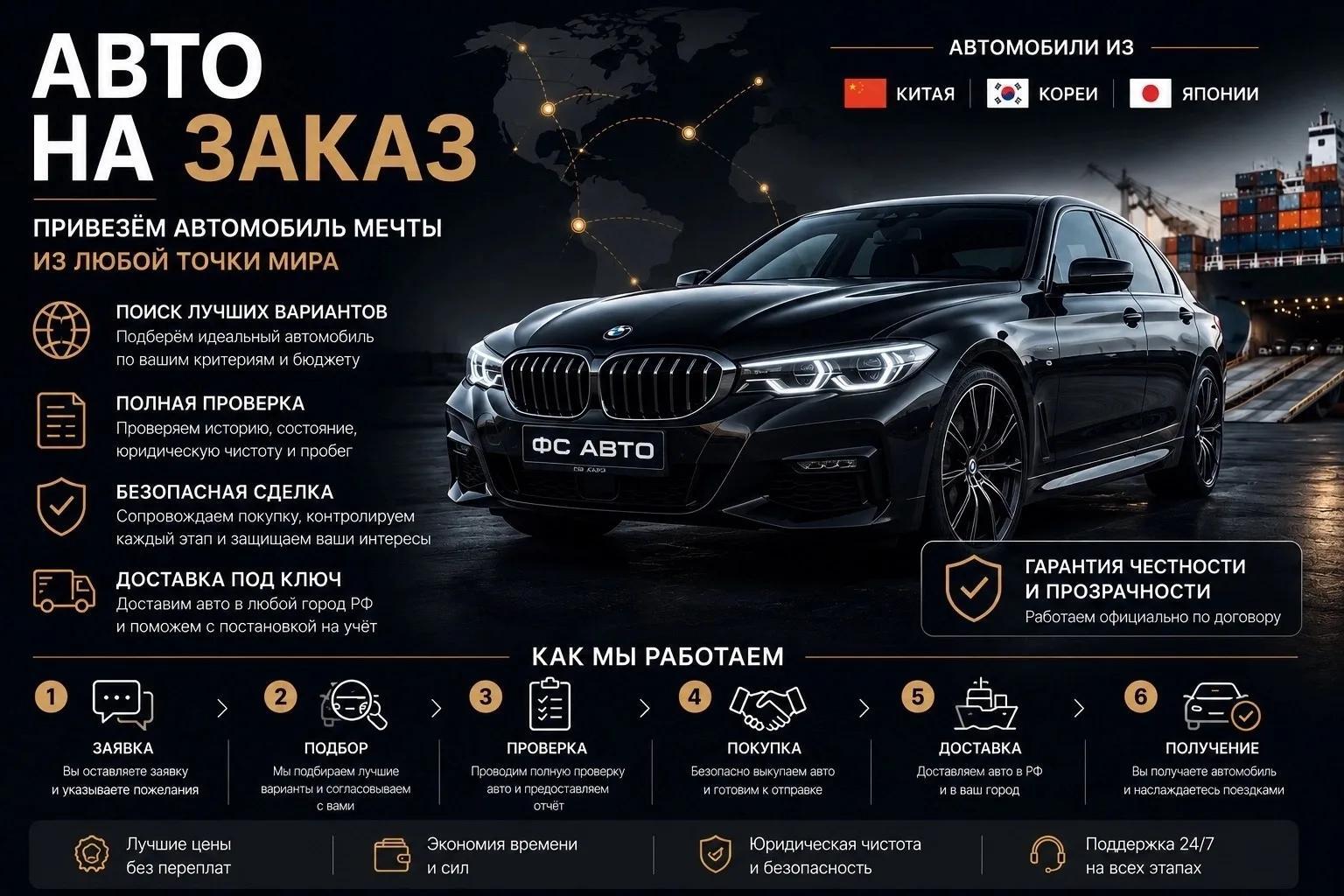 Премиальный автомобиль для заказа из-за рубежа