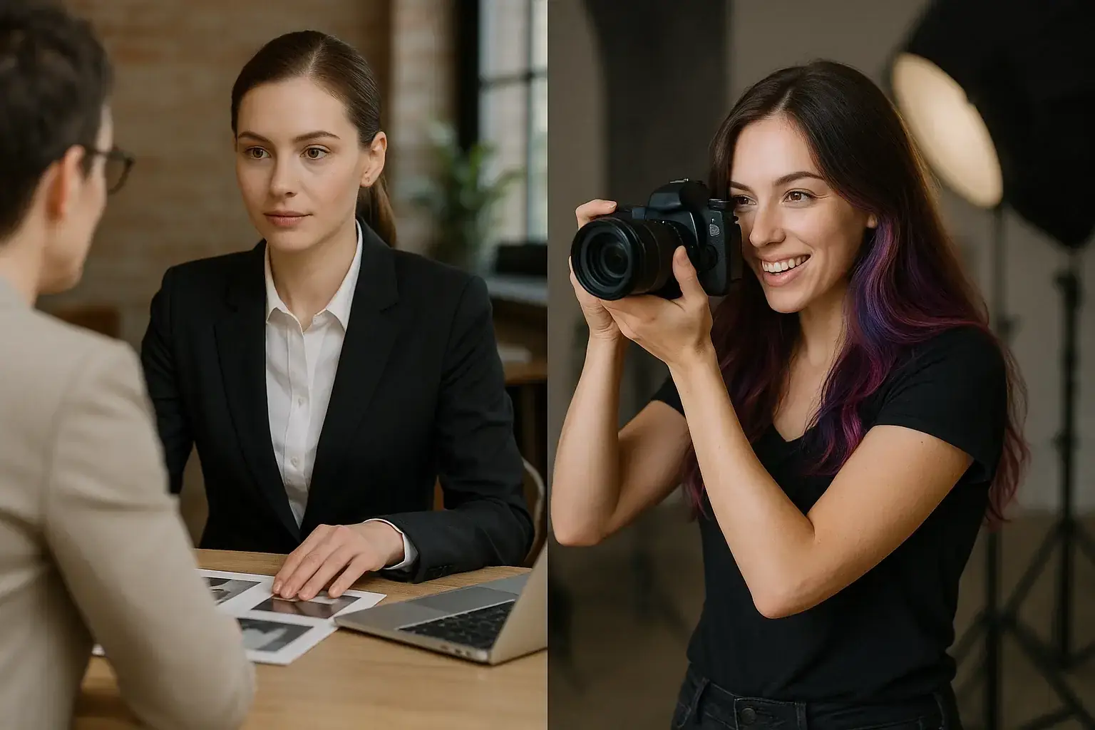 Скрытое окрашивание: деловой стиль и творческий образ с фиолетовыми прядями