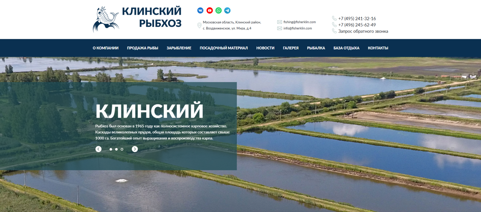 Анализ сайтов конкурентов Чкаловского РыбХоза