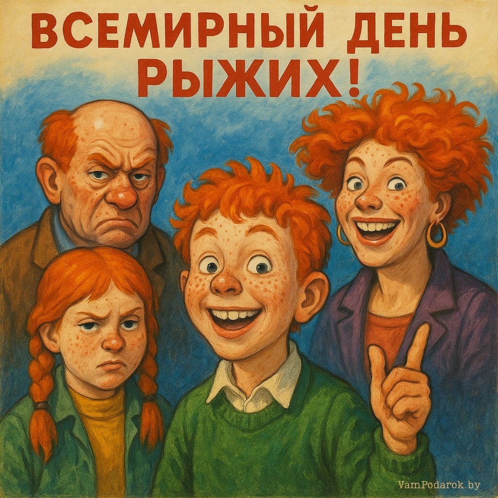 26 мая - Всемирный день рыжих - открытка