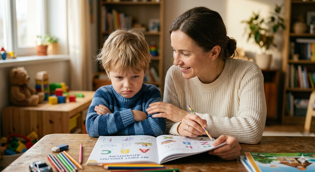 Дошкольник не делает домашние задания по английскому