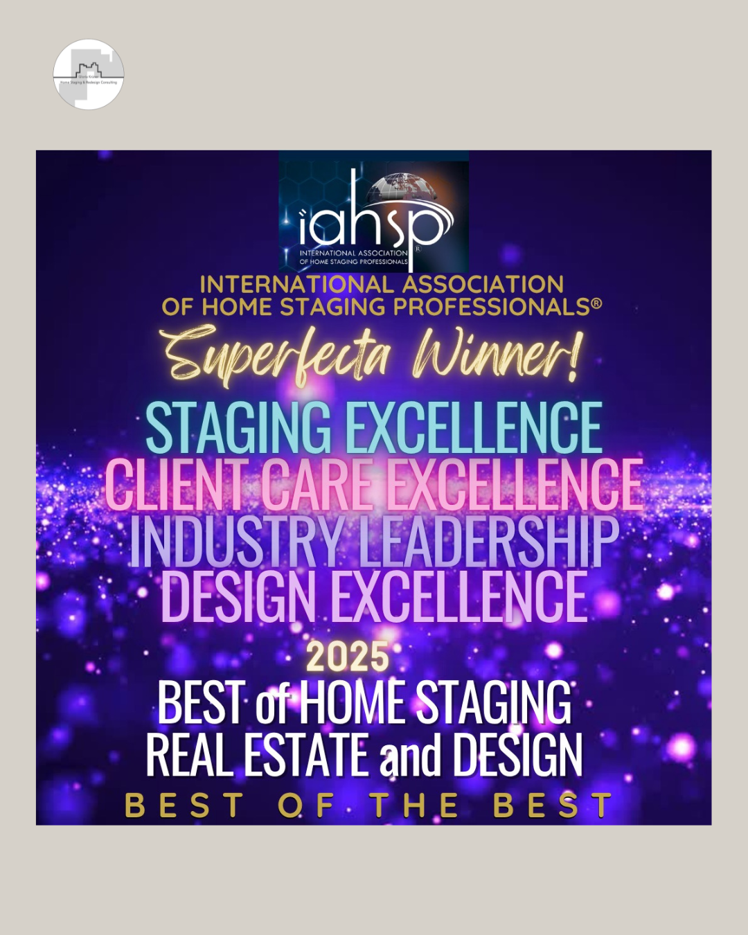 IAHSP Best of Best Superfecta Home Staging хоумстейджинг Глория Крюнер