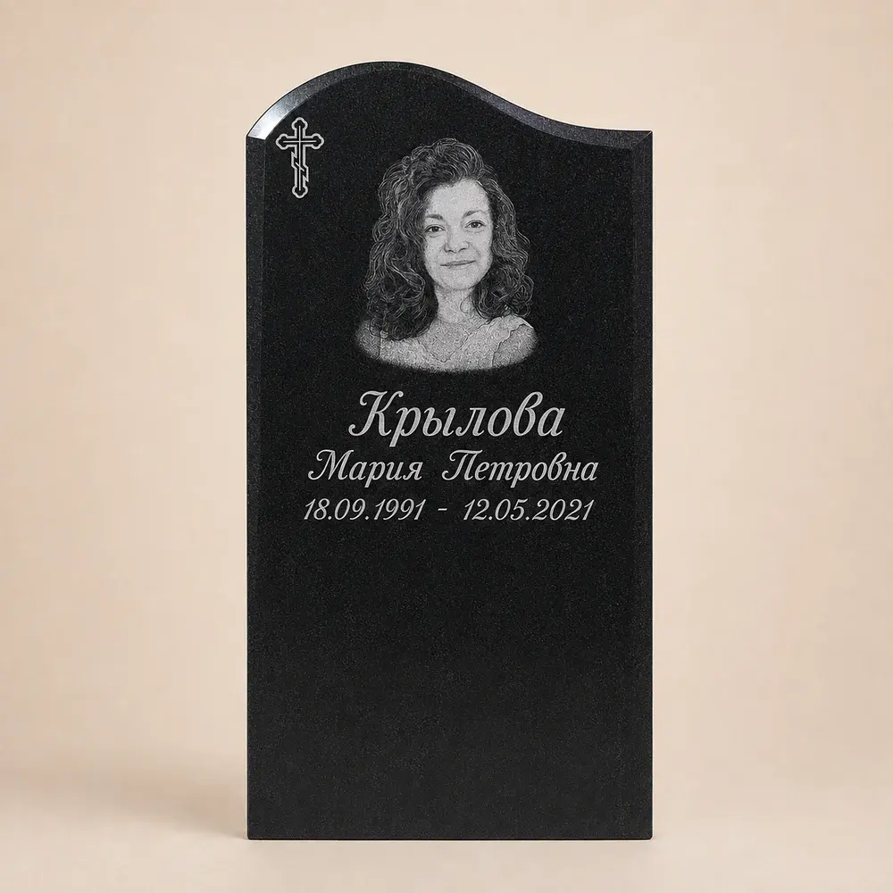 Оформление памятника 100×50 см — работа мастерской № 176