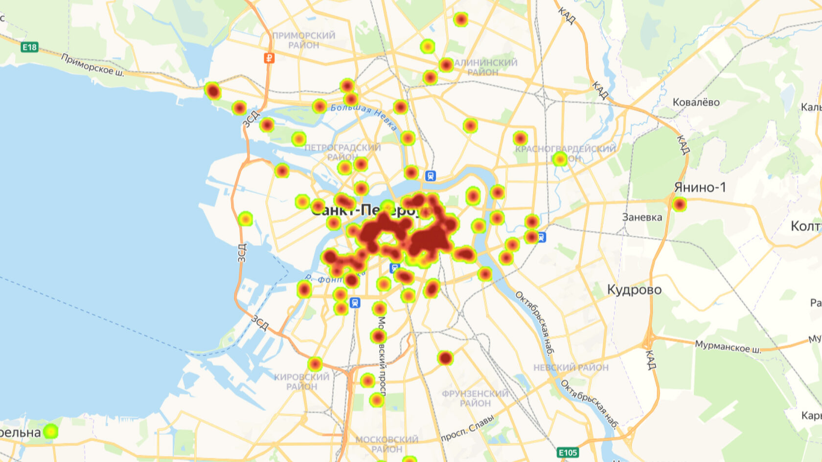 Тепловая карта TravelDB