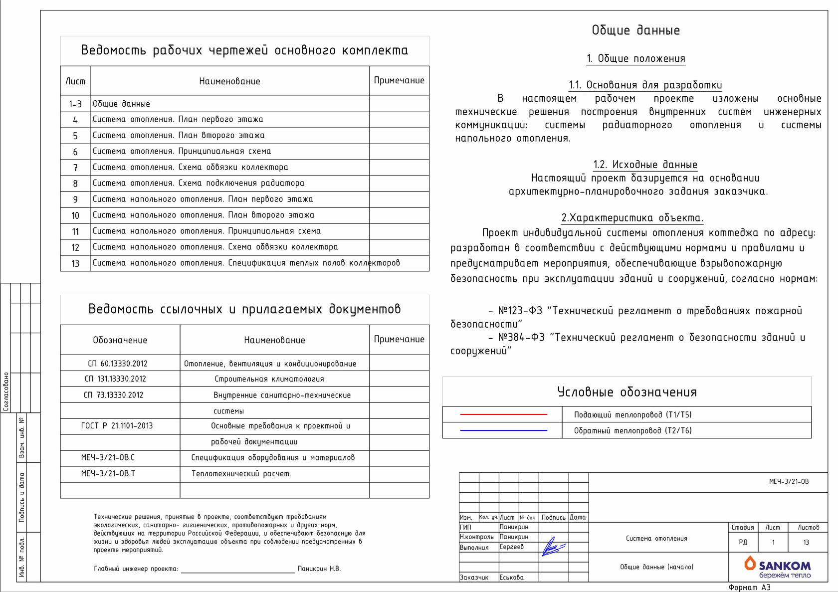 Спецификация на монтаж системы отопления