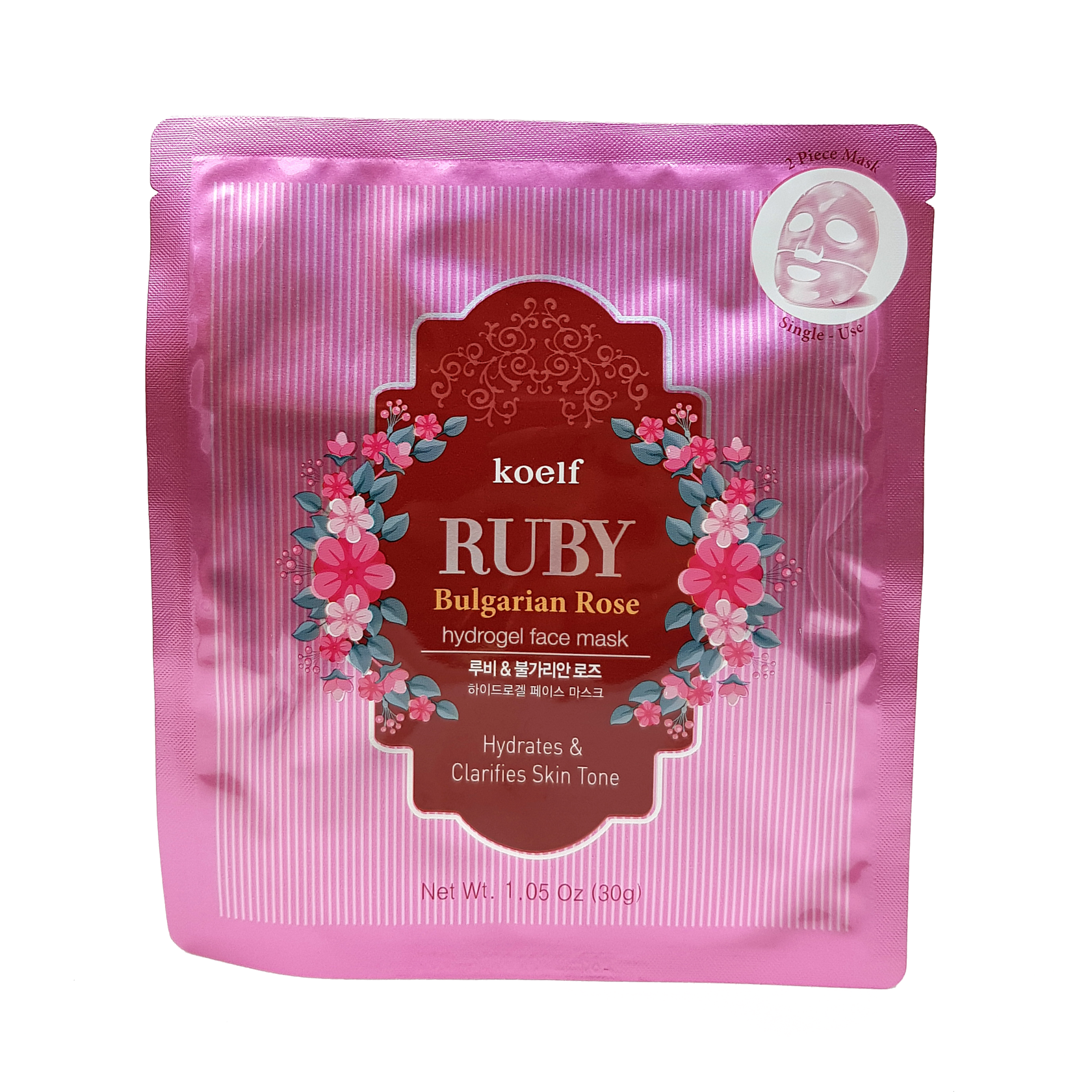 KOELF Ruby & Bulgarian Rose Hydrogel Face Mask