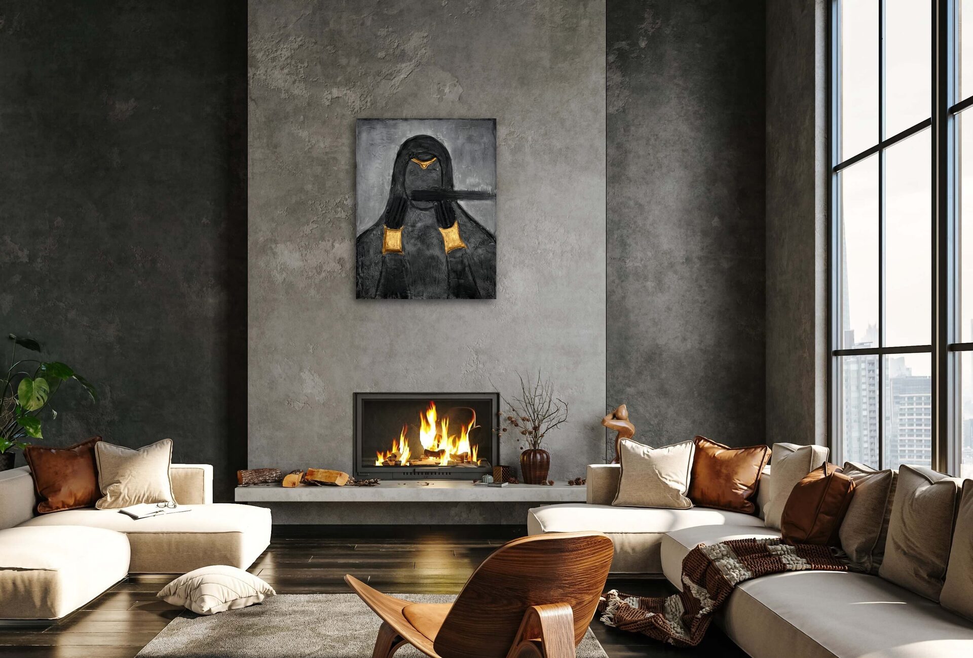 Купить картину с рельефной поверхностью, современная абстракция