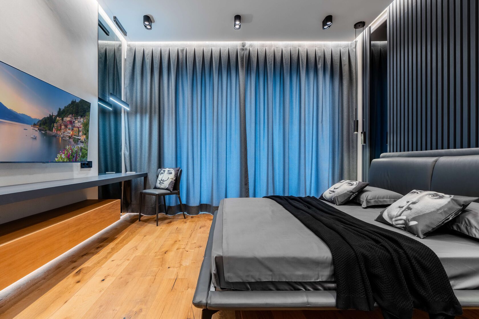 Интерьер спальня ЖК Актёр Гэлакси Сочи 22 этаж