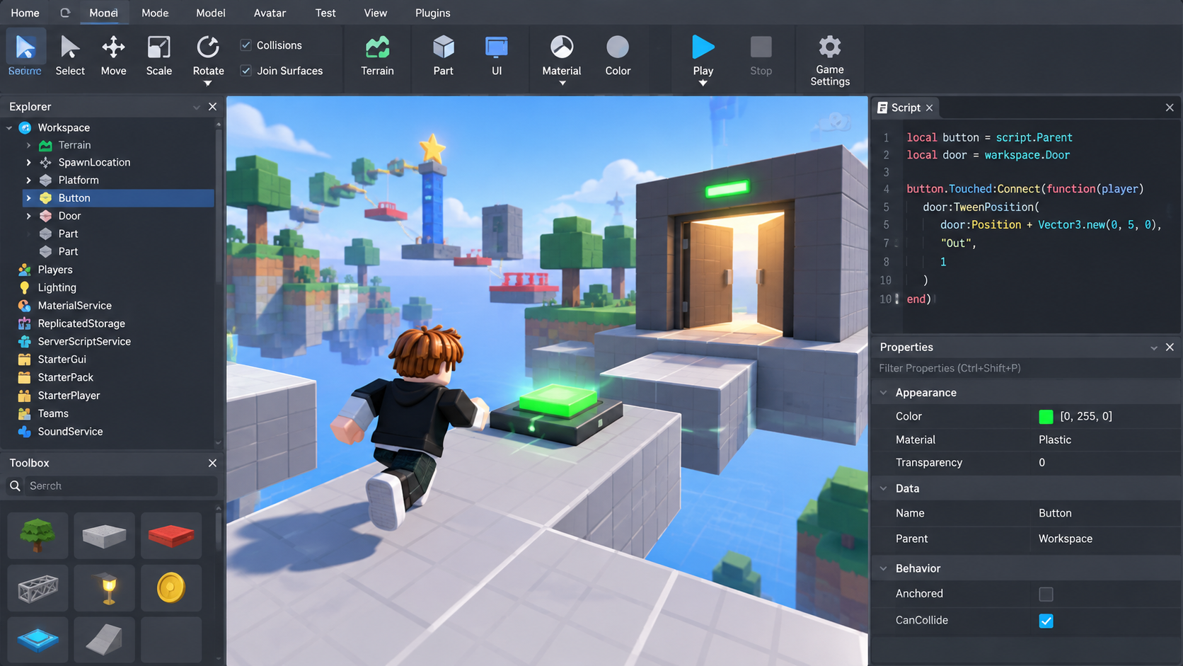 Проект ребёнка в Roblox