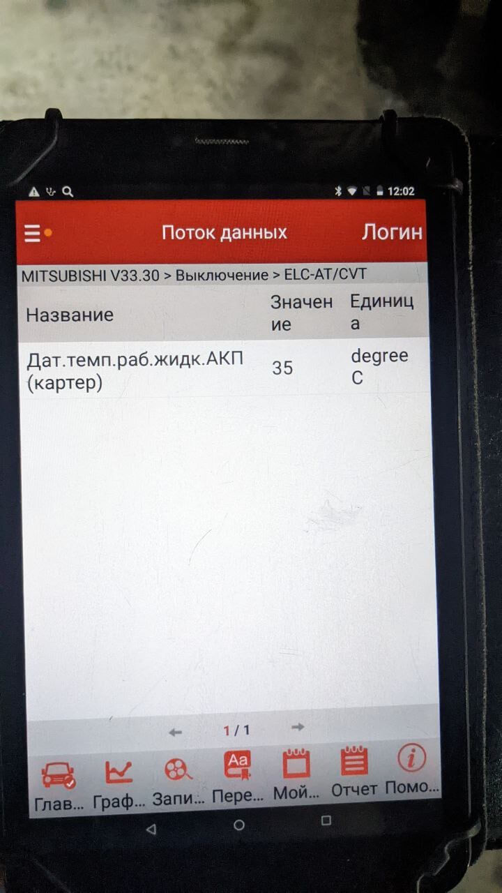 Контроль температуры АКПП Mitsubishi