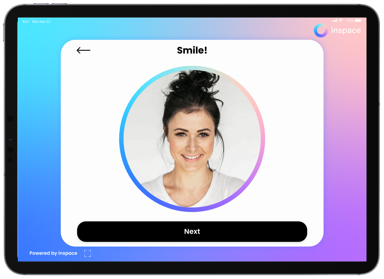 inspace visitor check in includes a photo of your guest to personalize their experience, and ensure a safe and secure environment in your office
