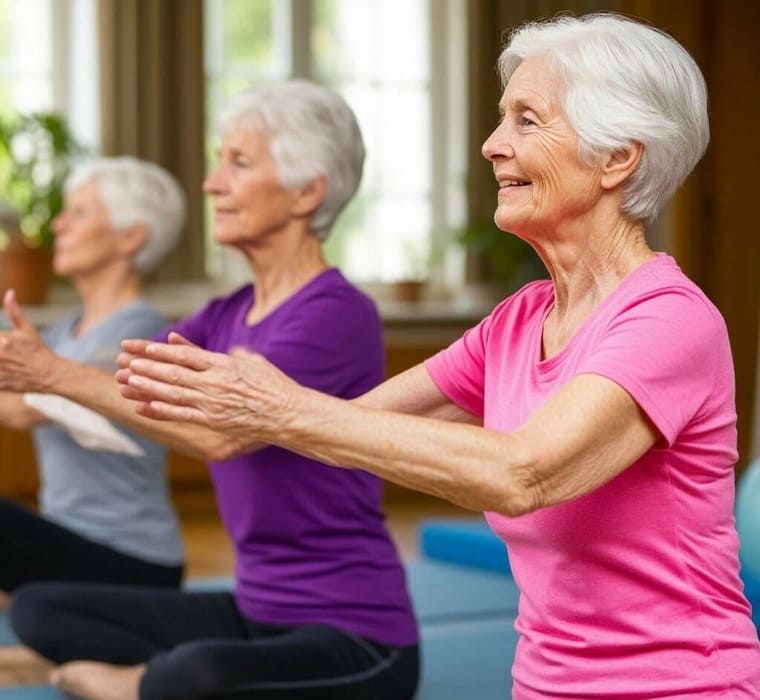 Суставная гимнастика в Центре «Ломоносовец» в рамках проекта «Московское долголетие»