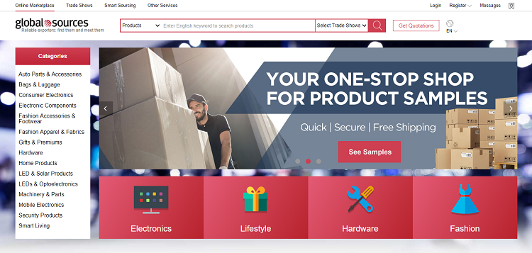 Global Sources B2B electronics platform for verified manufacturers