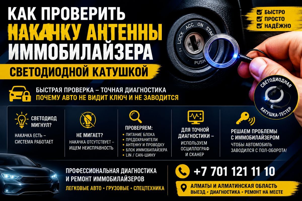 Как проверить накачку антенны иммобилайзера