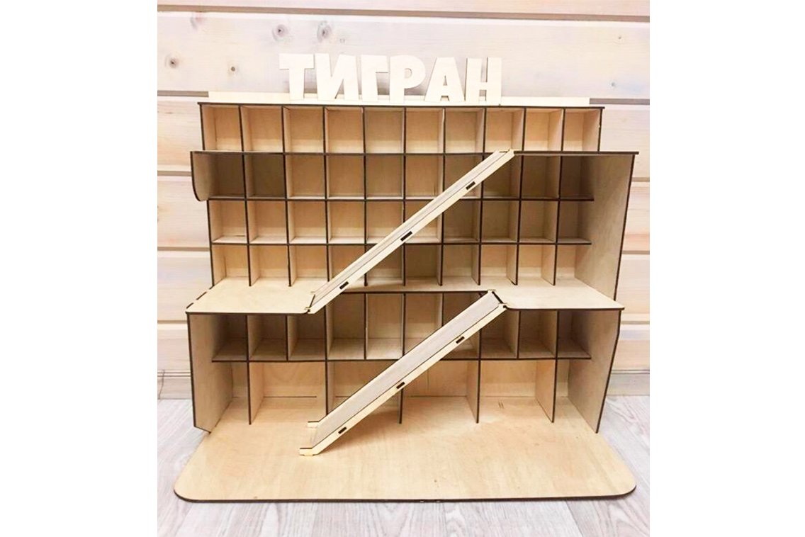 Парковка для машинок из фанеры