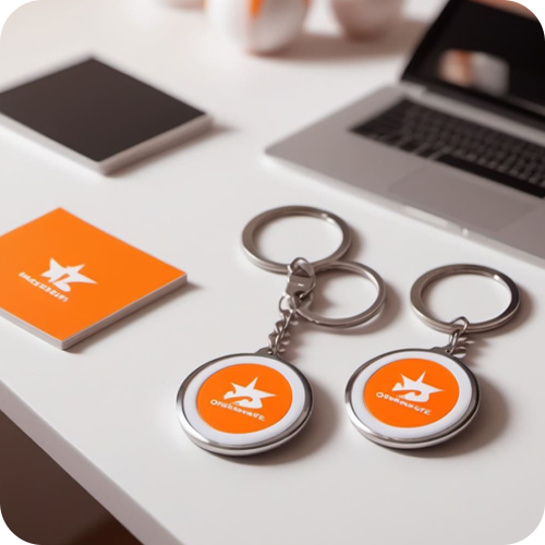 значки и брелоки с логотипом
