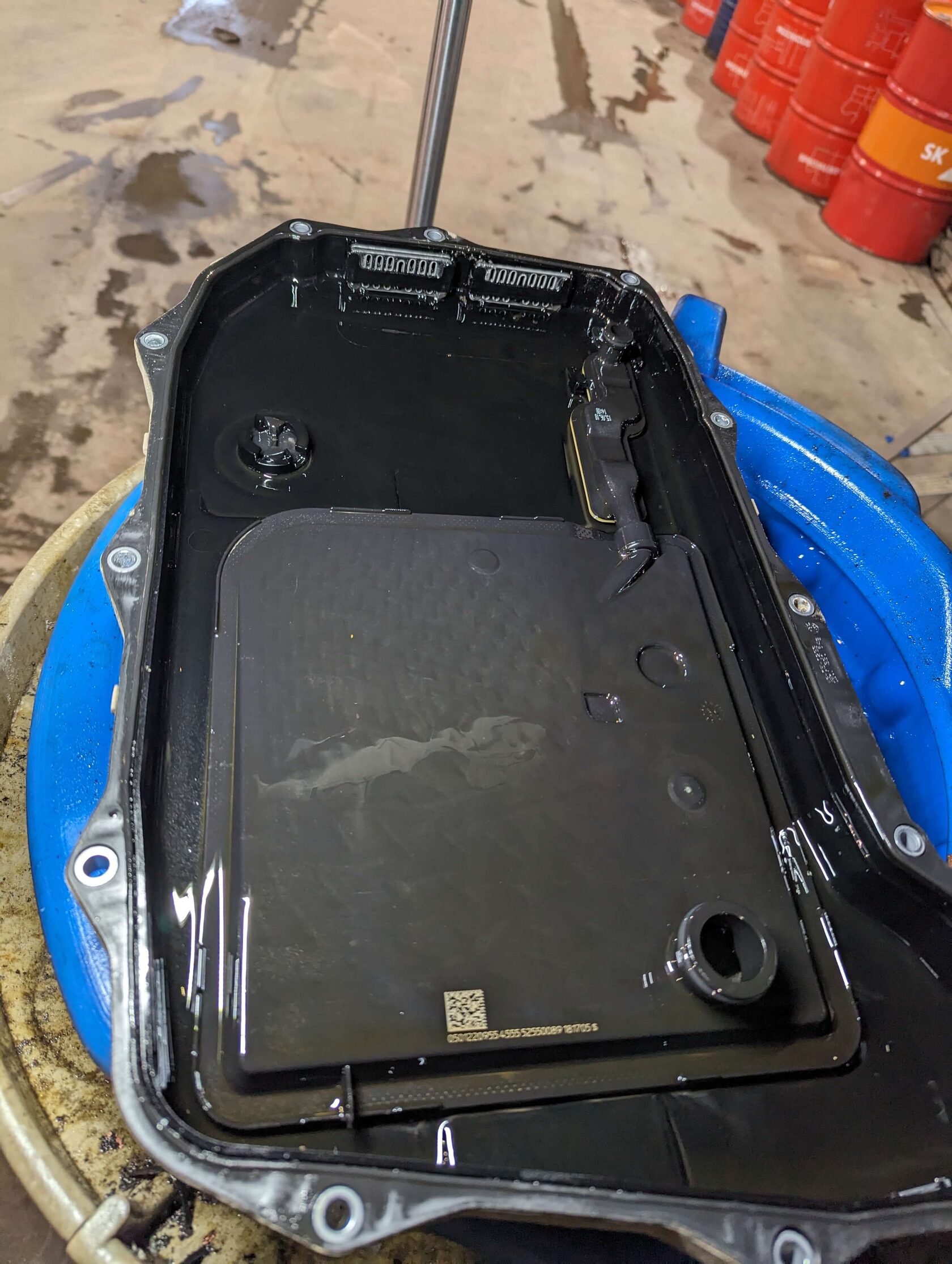 Грязный фильтр и поддон АКПП