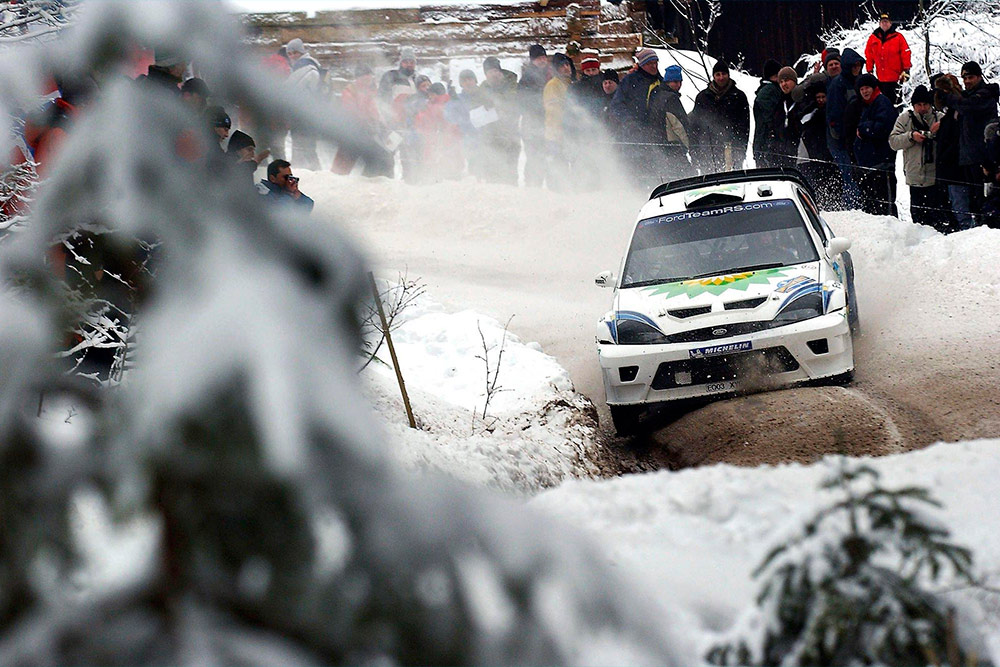 Франсуа Дюваль и Стефан Прево, Ford Focus RS WRC '03 (EO03 XYG), ралли Швеция 2004