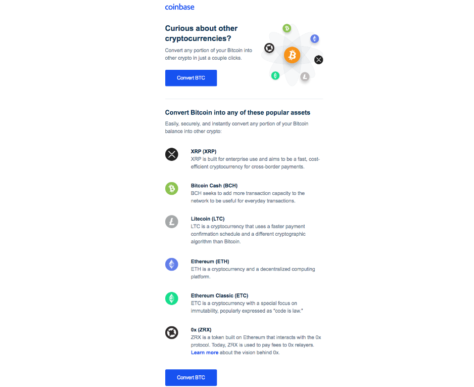 Coinbase crypto email