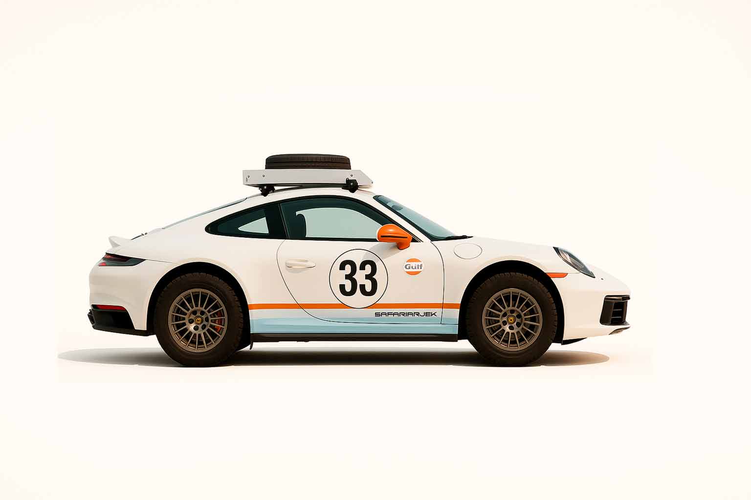 Porsche 911 Safari Gulf #33 — боковой вид