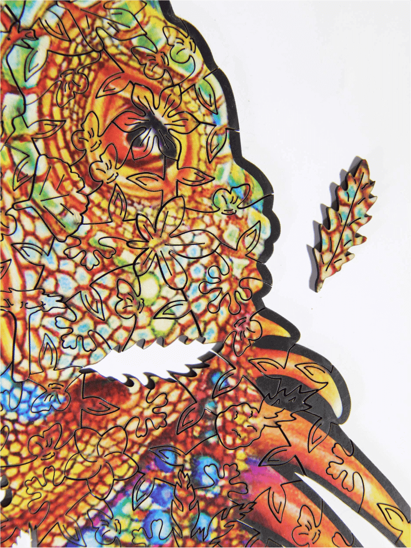 Wooden eco-friendly animal shaped jigsaw hare puzzle perfect gift for kids