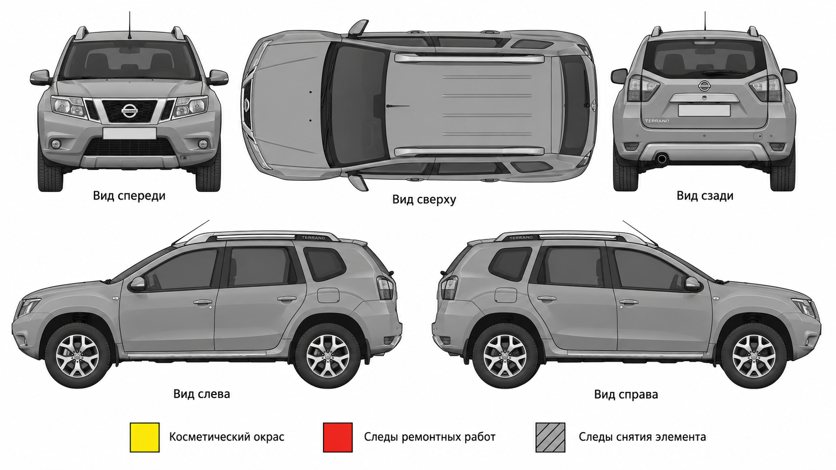 Карта ЛКП Nissan Terrano