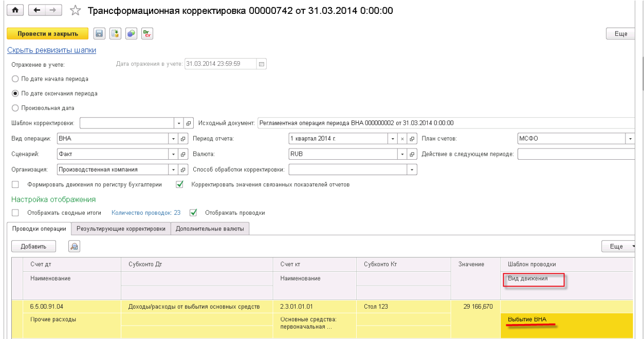Трансформационная корректировка