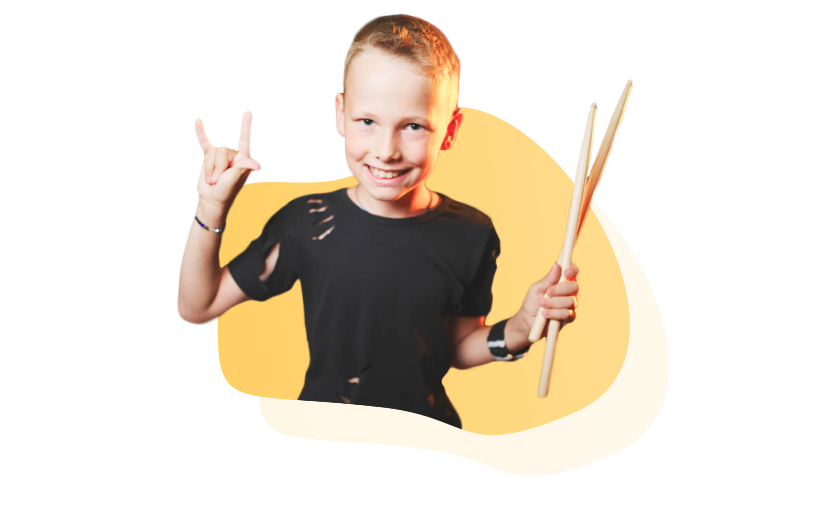 Не школа KIDS Уроки игры на барабанах, гитары, фортепьяно и вокал в игровом формате