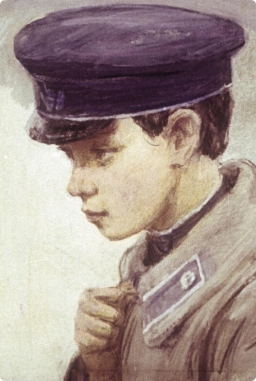 История с ушками. Тяжелый ранец. Диафильм по мотивам повести В. Катаева «Белеет парус одинокий»