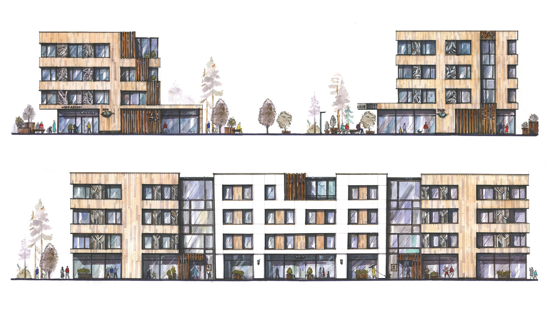 Проект жилого комплекса “Биополис” с использованием технологии CTL – архитектурное бюро Май Архитектс.